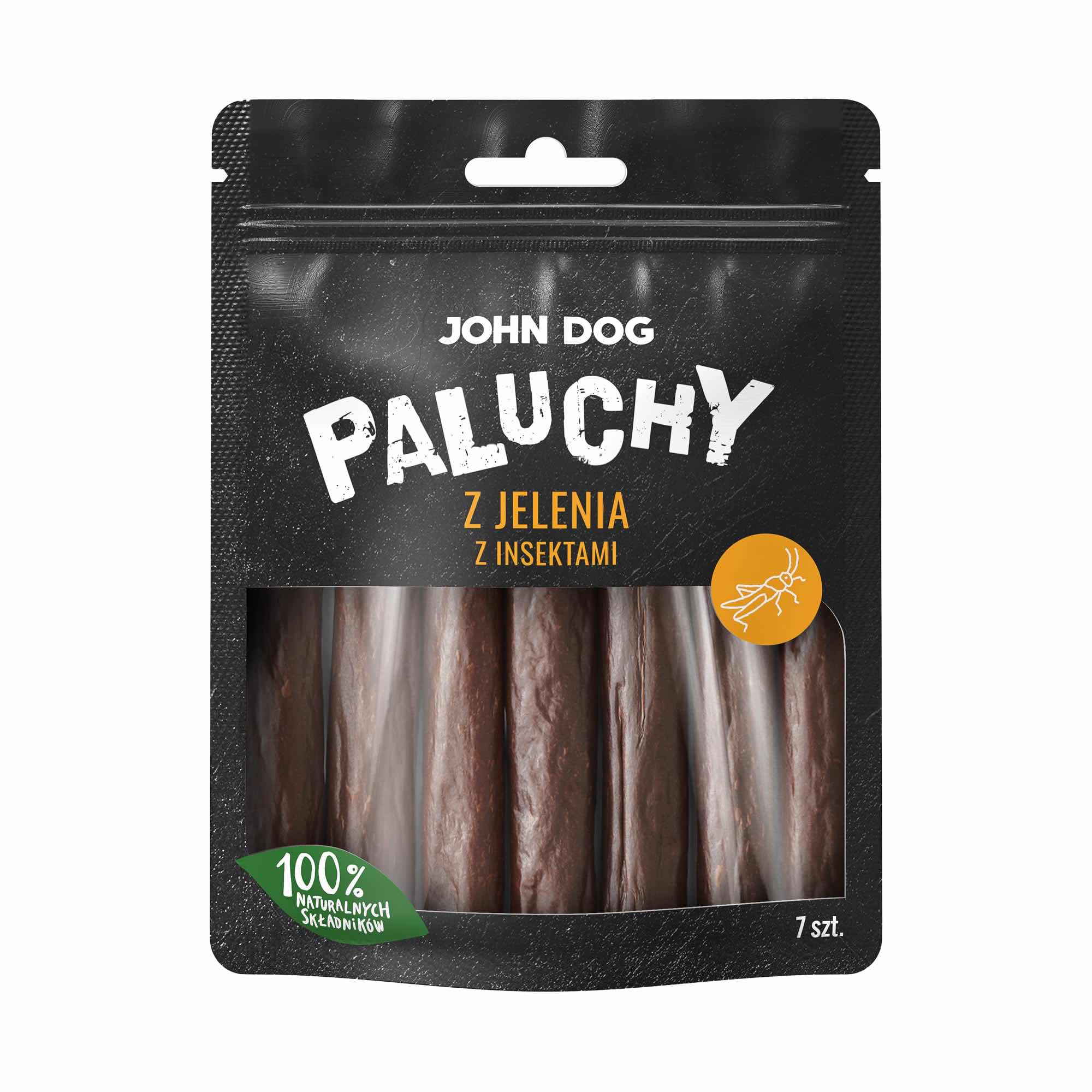 JOHN DOG PRZYSMAKI DLA PSA PALUCHY Z JELENIA Z INSEKTAMI 7 SZT