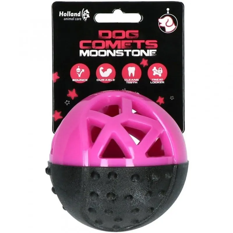 DOG COMETS MOONSTONE TREAT BALL ROUND PINK