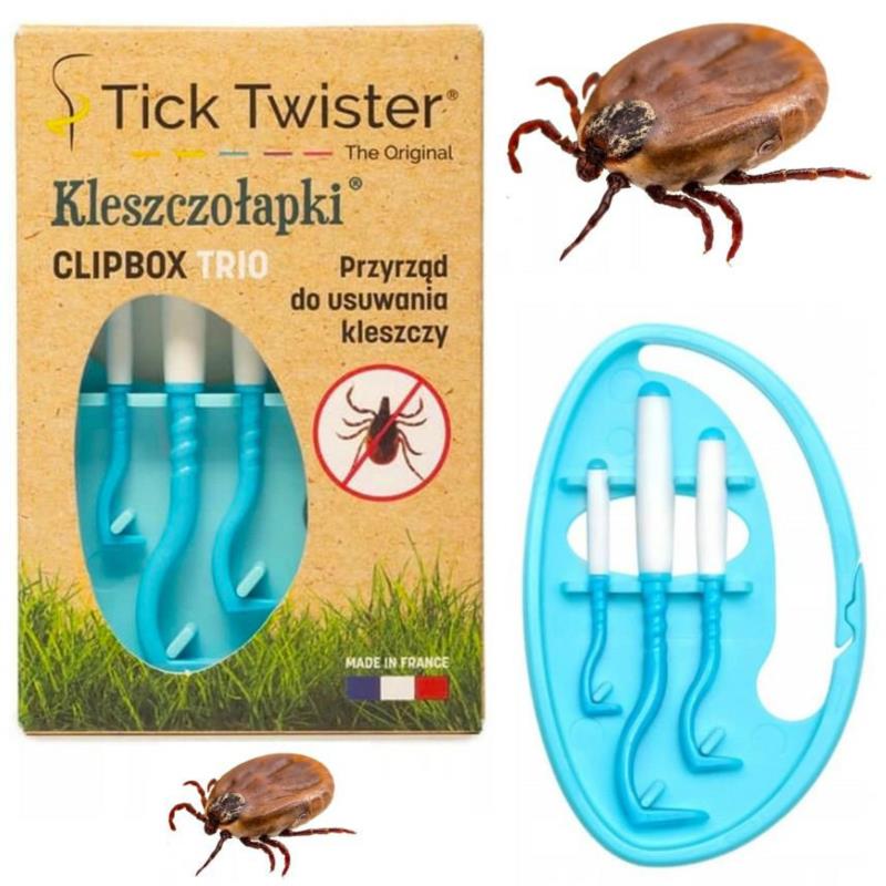 TICK TWISTER KLESZCZOŁAPKI CLIPBOX, TURKUSOWE