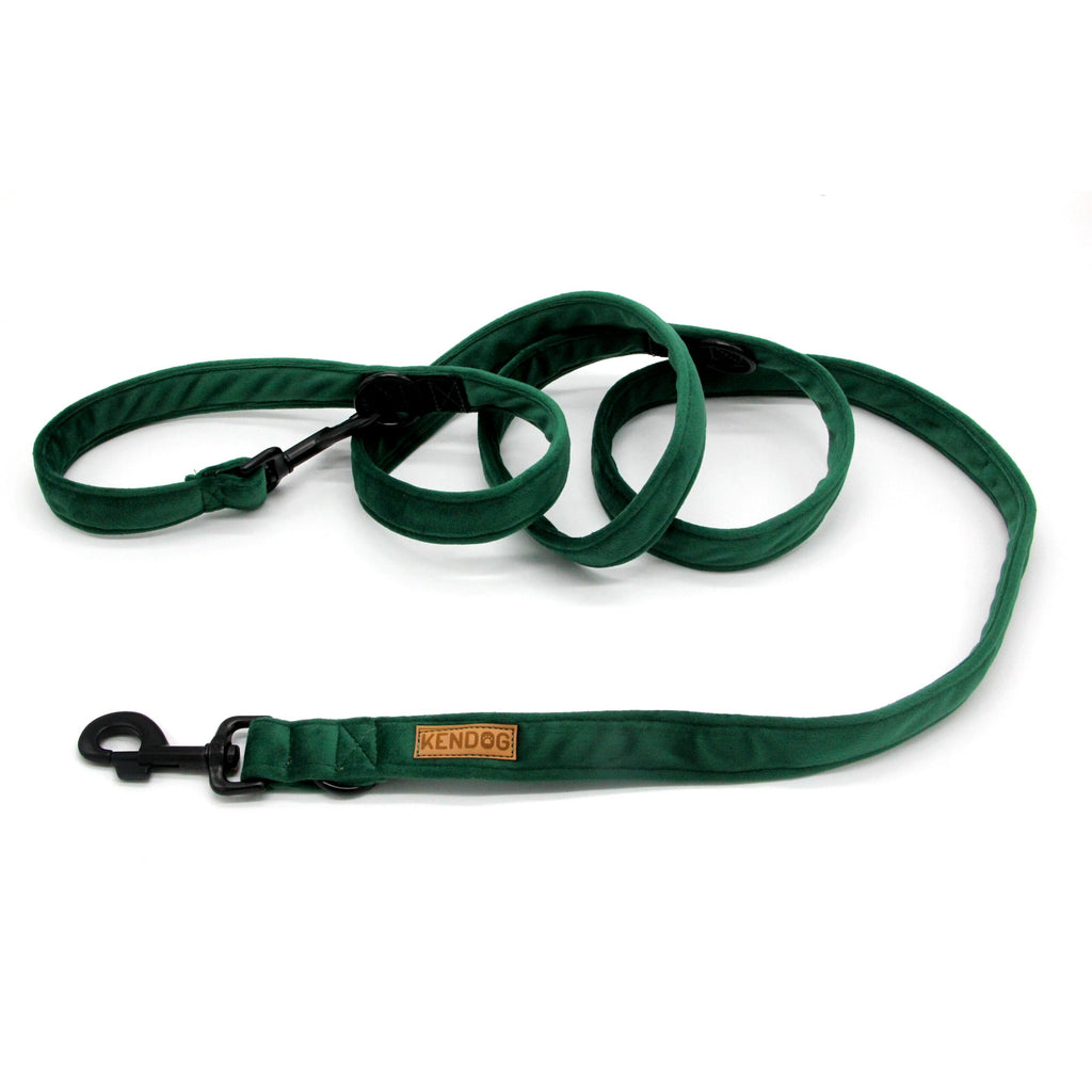 KENDOG SMYCZ PRZEPINANA VELVET GREEN 200CM 2CM