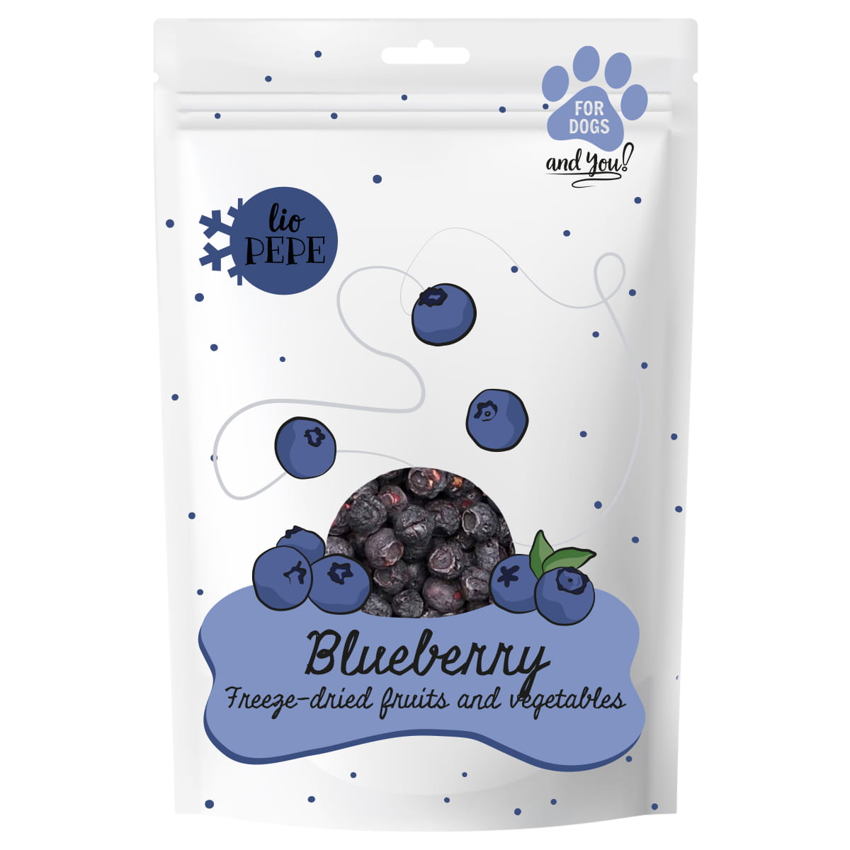 PAKA ZWIERZAKA PEPE PRZYSMAKI DLA PSA LIO BLUEBERRY 15G