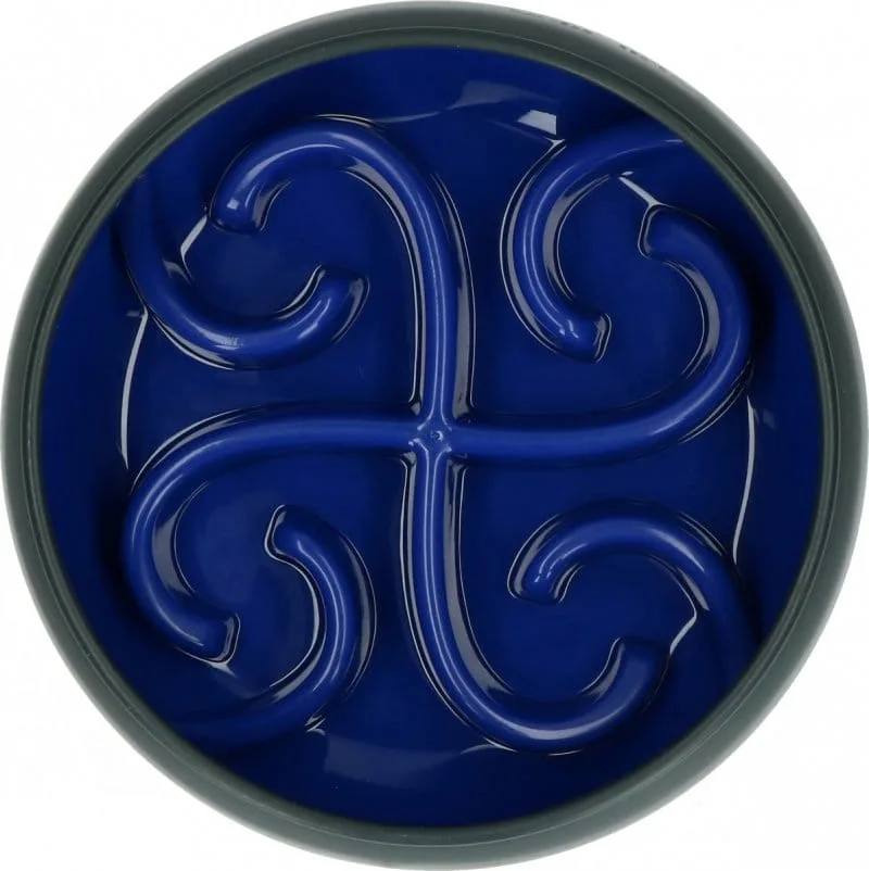EAT SLOW LIVE LONGER TUMBLE FEEDER BLUE