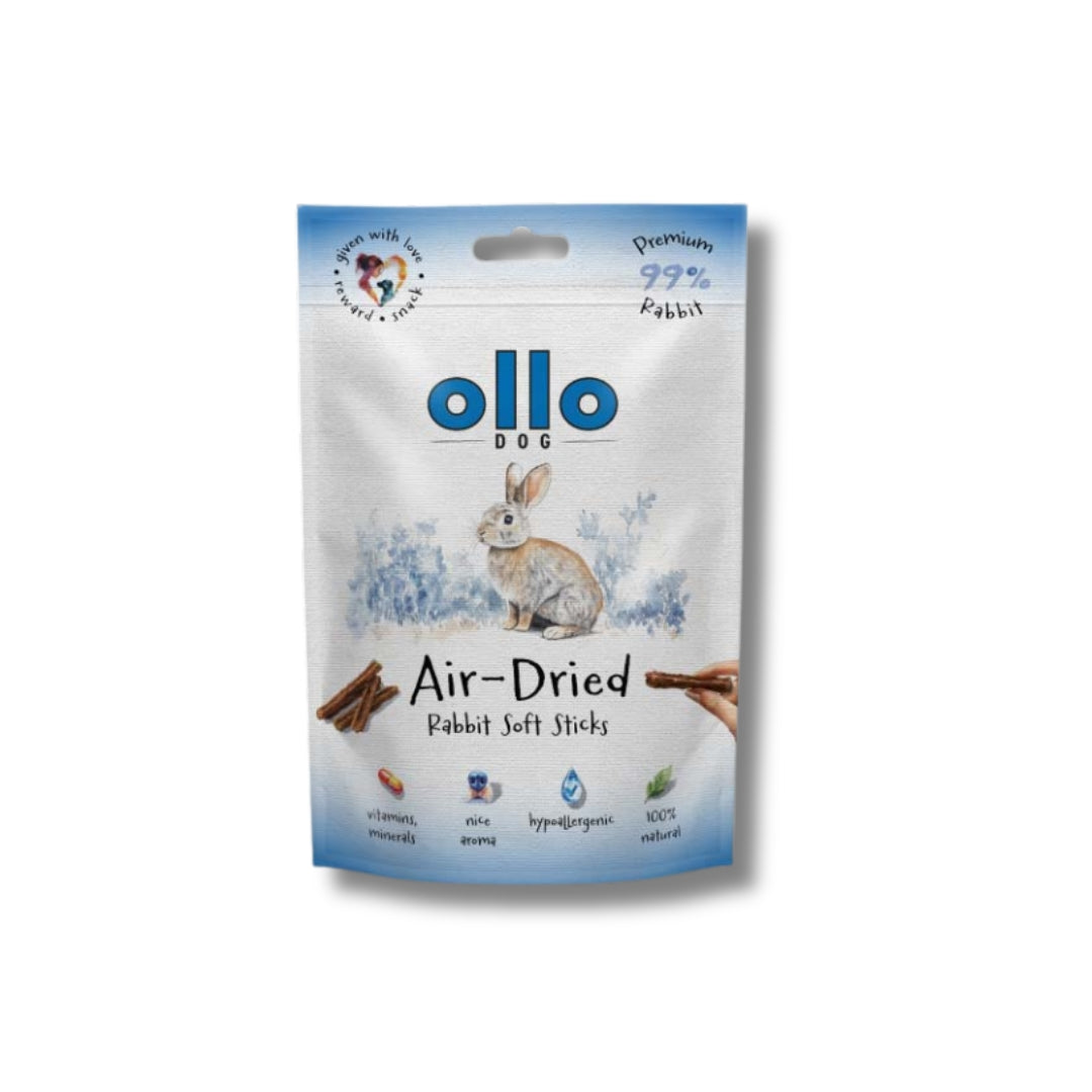 OLLO AIR DRIED PRZYSMAKI DLA PSA RABBIT STICK 80G