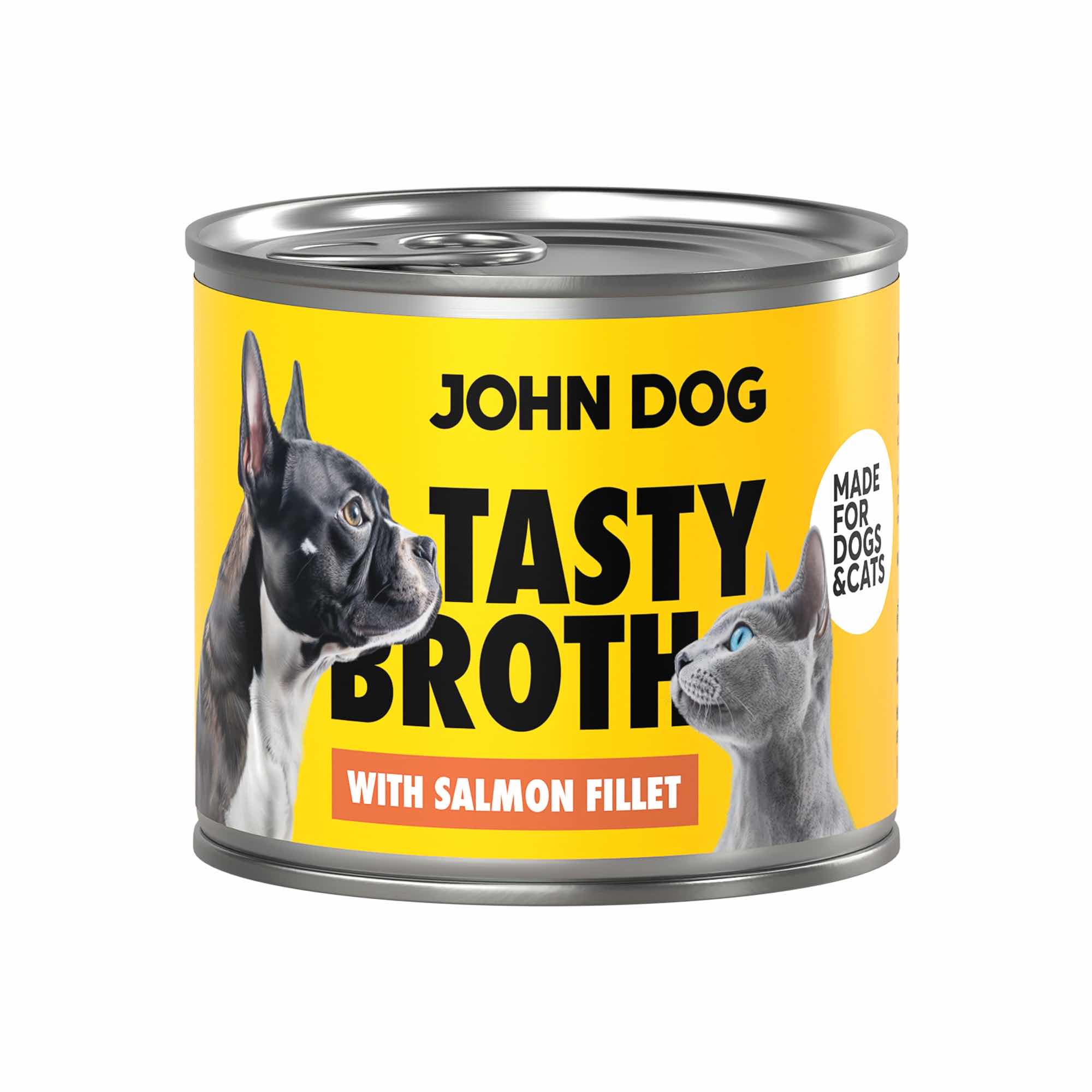 JOHN DOG ZUPA DLA KOTA I PSA Z ŁOSOSIEM 140G