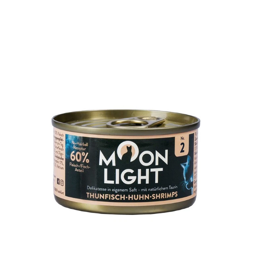 MOONLIGHT 2  MOKRA KARMA DLA KOTA TUŃCZYK + KURCZAK + KREWETKI 80G