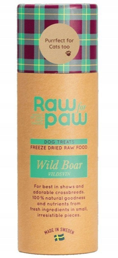 RAW FOR PAW WILD BOAR - DZIK LIOFILIZOWANE PRZYSMAKI (45G)