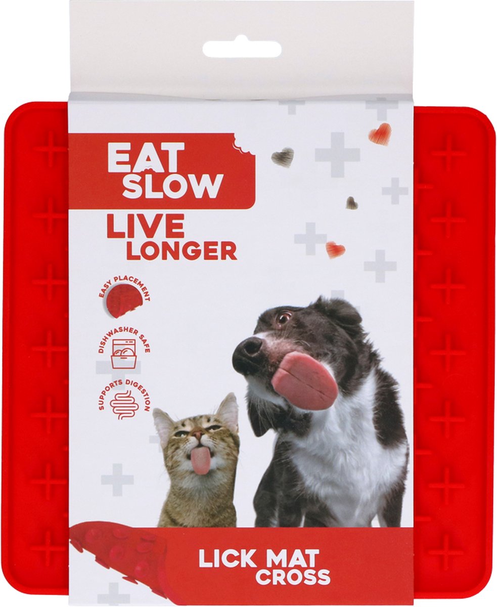 EAT SLOW LIVE LONGER LICK MAT CROSS ROOD