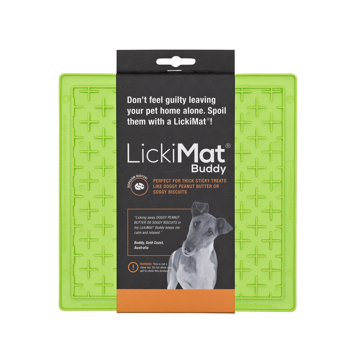 LICKIMAT TUFF BUDDY ZIELONA – TWARDZSZA MATA DO LIZANIA DLA PSA I KOTA