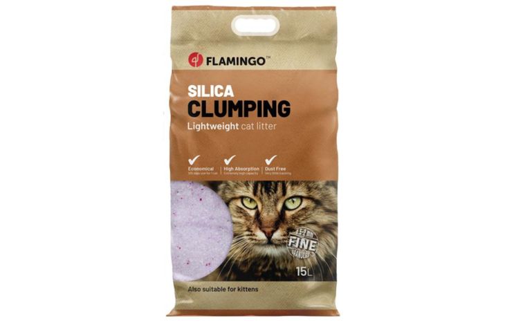 FLAMINGO CAT LITTER SILICA FINE CLUMPING 15L