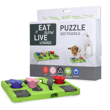 EAT SLOW LIVE LONGER PUZZLE RECTANGLE ZABAWKA INTERAKTYWNA DLA PSA