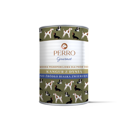 PERRO GOURMET MOKRA KARMA DLA PSA KANGUR Z DYNIĄ 400G