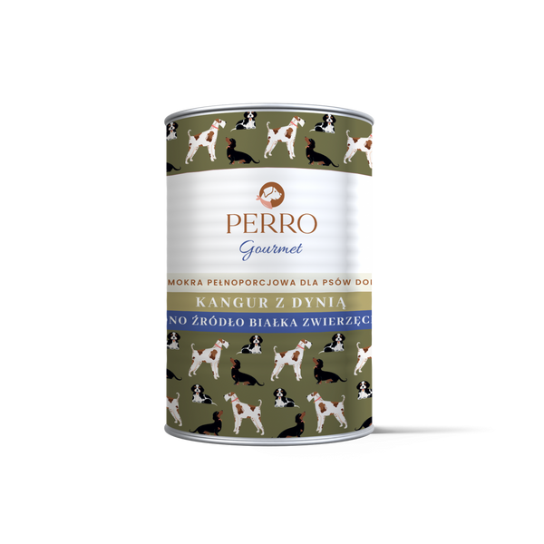 PERRO GOURMET MOKRA KARMA DLA PSA KANGUR Z DYNIĄ 400G