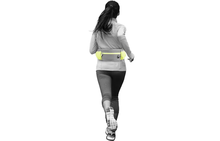 FLAMINGO JOGGING LEASH WITH WAIST BELT RONO FLUO YELLOW 180-250CM 79,5-140CM