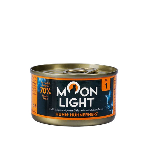 MOONLIGHT 1  MOKRA KARMA DLA KOTA KURCZAK + SERCA Z KURCZAKA 80G