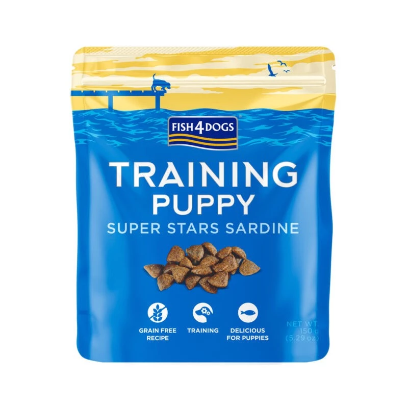 FISH4DOGS TRAINING PUPPY PRZYSMAKI DLA PSA SUPER STARS SARDINE 150G