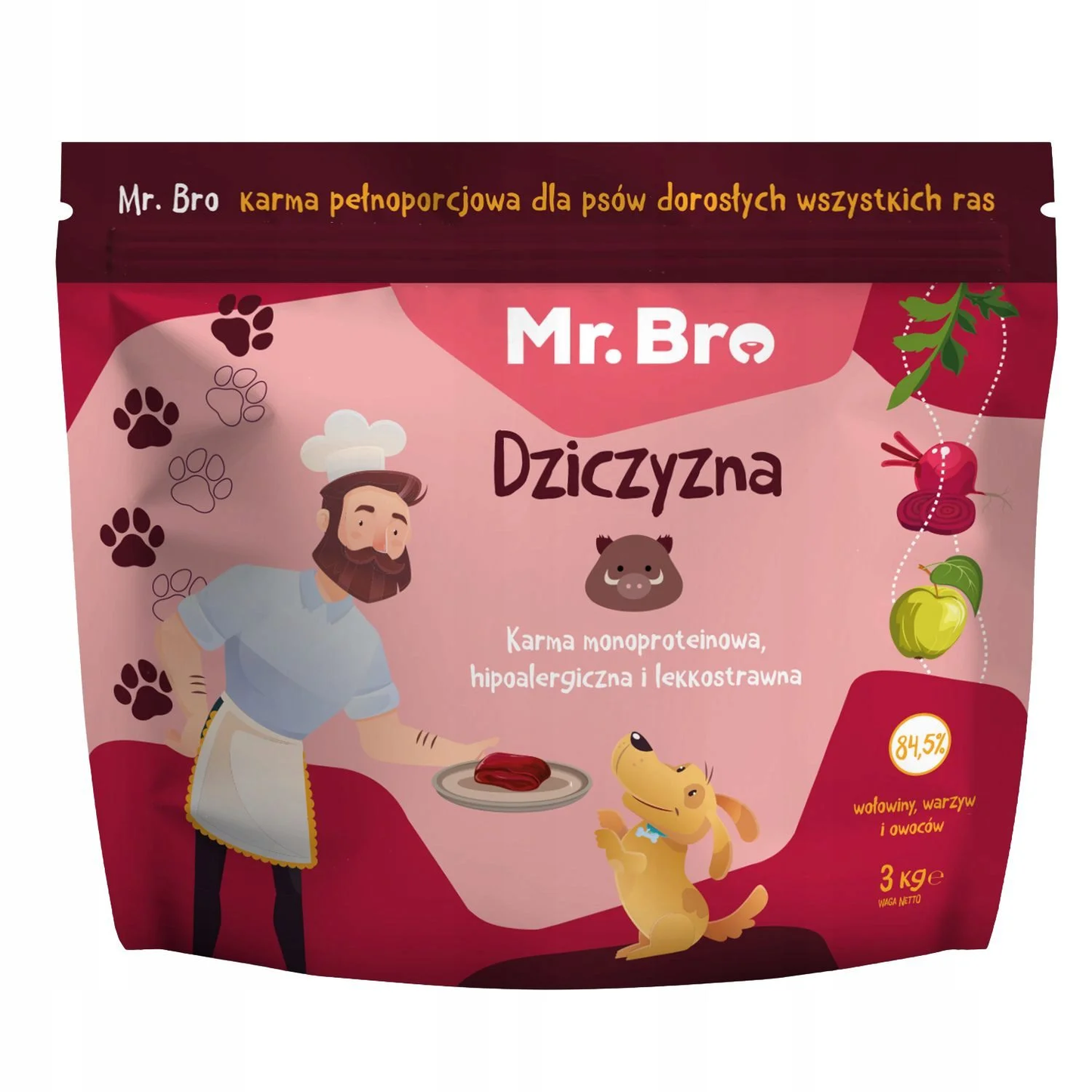 MR BRO SUCHA KARMA PIES DZICZYZNA 3KG