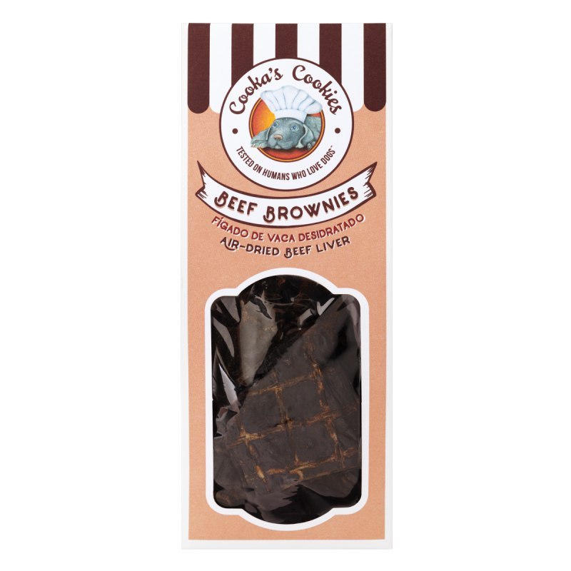 COOKAS COOKIES PRZYSMAKI DLA PSA BEEF BROWNIES Z WĄTROBY WOŁOWEJ 95G