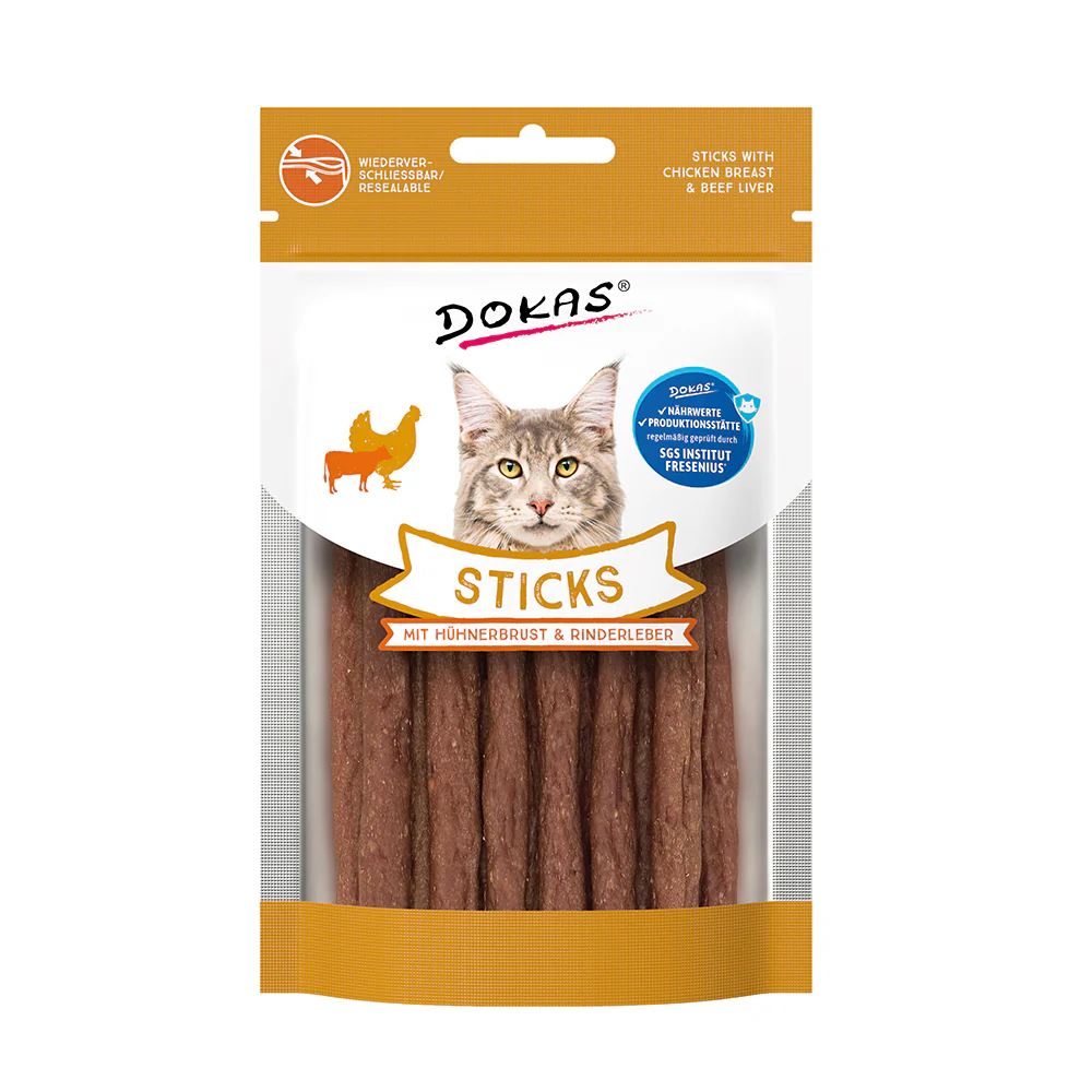 DOKAS STICKS MIT HUHNERBRUST 30G