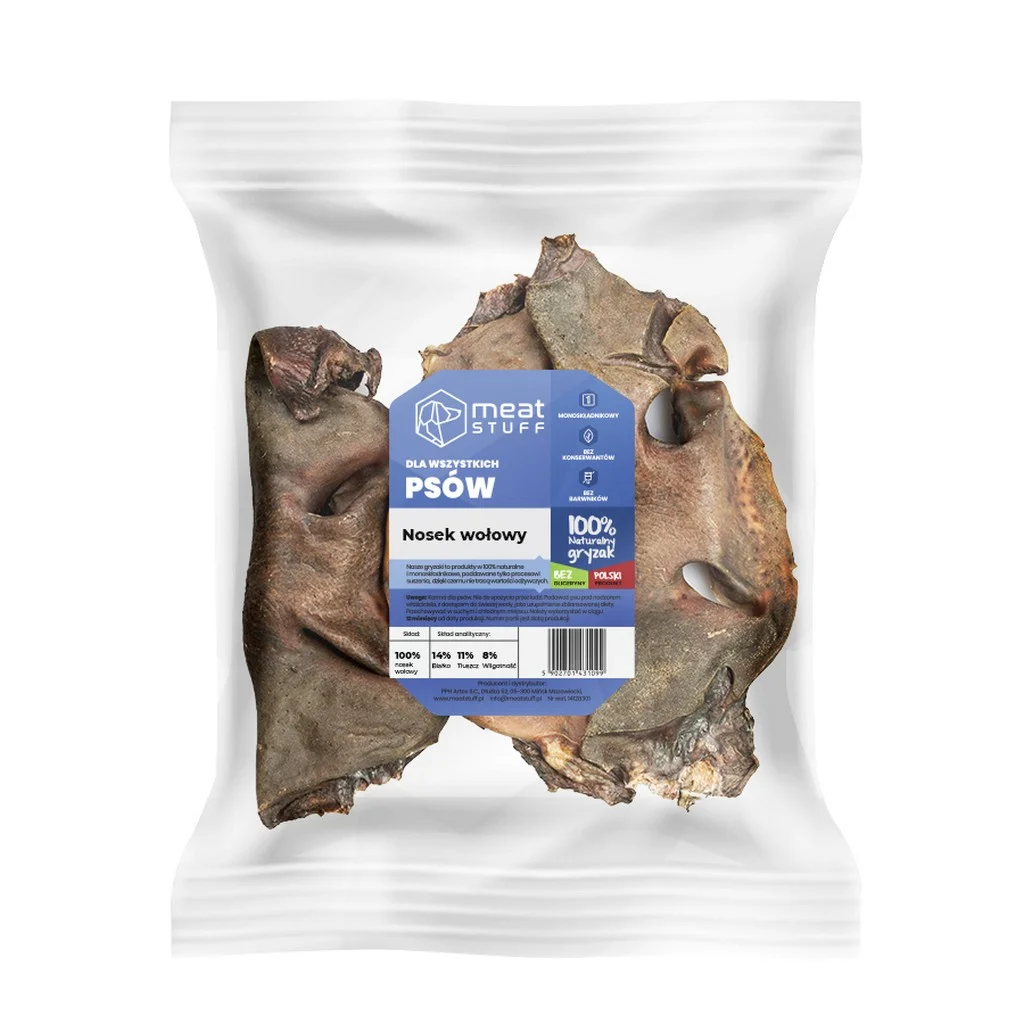 MEATSTUFF GRYZAK DLA PSA NOSEK WOŁOWY 500G