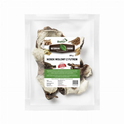 BALTO GRYZAK DLA PSA NOSEK WOŁOWY Z FUTREM 250G