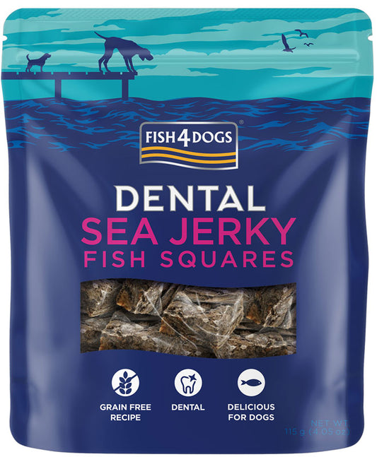 FISH4DOGS DENTAL SEA JERKY PRZYSMAKI DLA PSA FISH SQUARES 575G