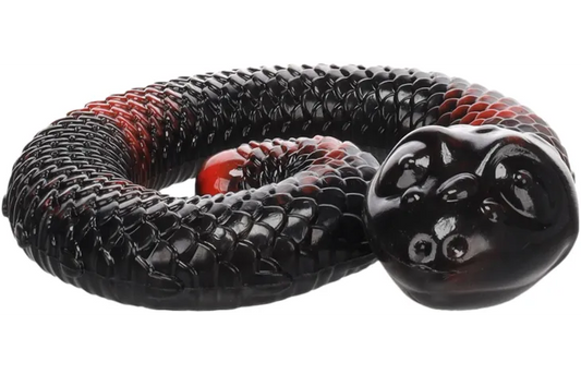 FLAMINGO TOY SNEAKY SNAKE COILED RED/BLACK 17X16,2X4,3CM