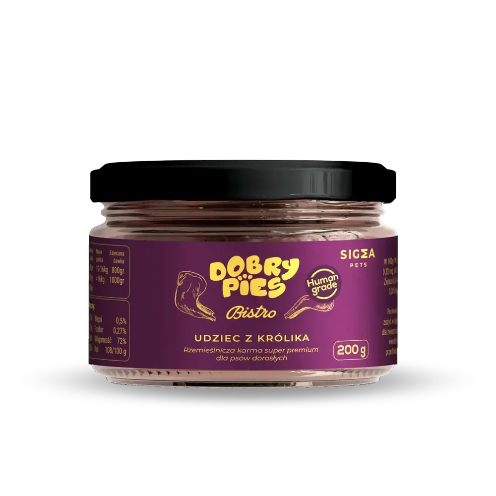 DOBRY PIES BISTRO MOKRA KARMA PIES UDZIEC Z KRÓLIKA 200G