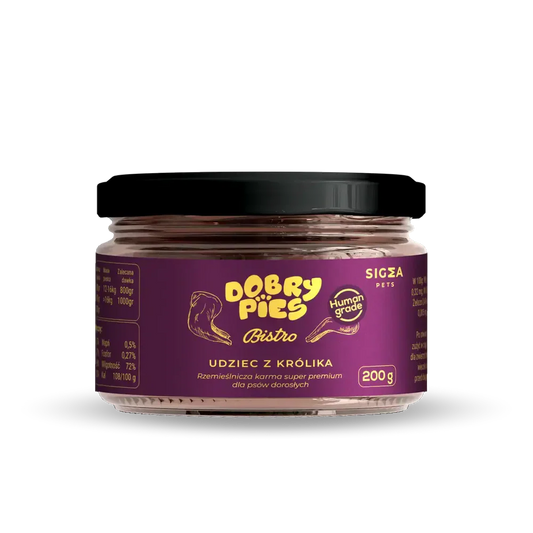 DOBRY PIES BISTRO MOKRA KARMA PIES UDZIEC Z KRÓLIKA 200G