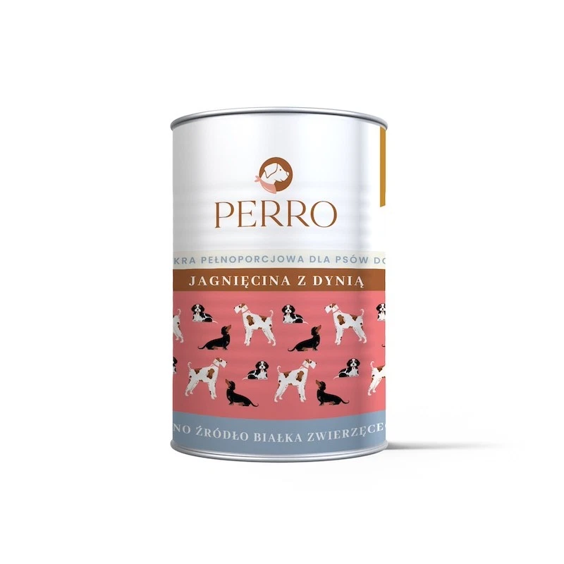 PERRO MOKRA KARMA DLA PSA JAGNIĘCINA Z DYNIĄ 400G
