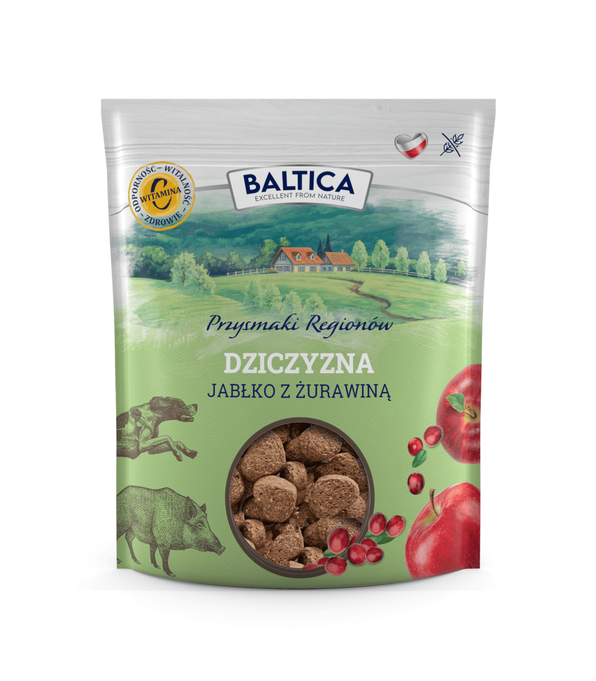 BALTICA PRZYSMAKI REGIONÓW DZICZYZNA Z JABŁKIEM 600G