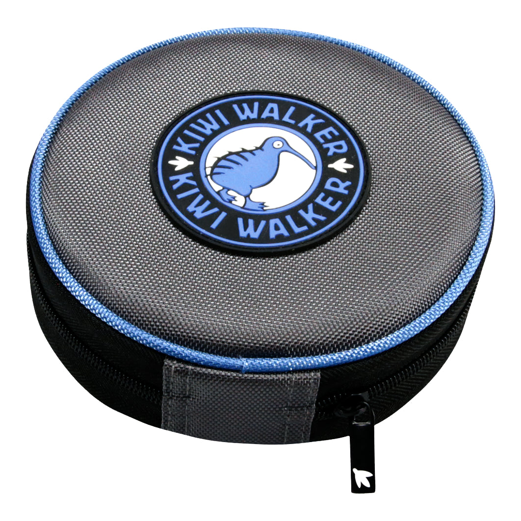 KIWI WALKER TRAVEL DOUBLE BOWL SLOWFEEDER NIEBIESKIE