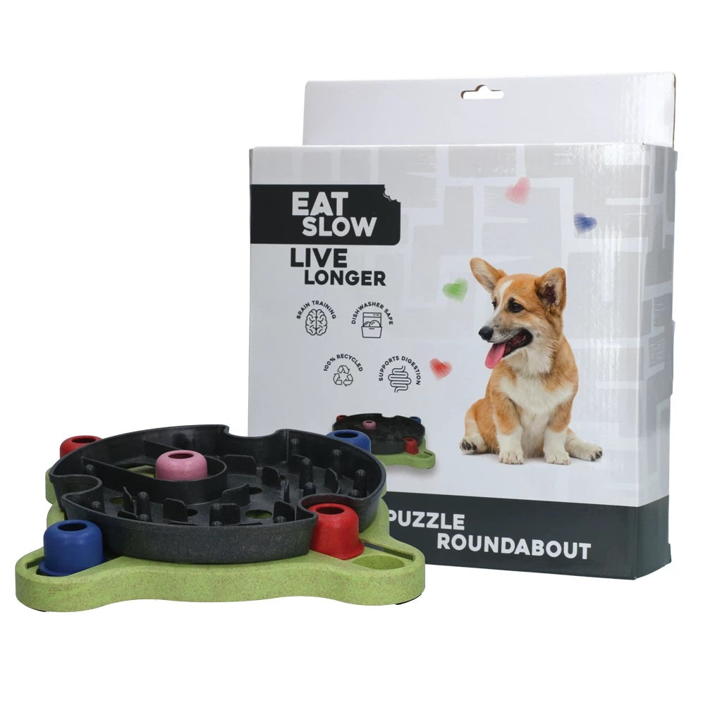 EAT SLOW LIVE LONGER PUZZLE ROUNDABOUT