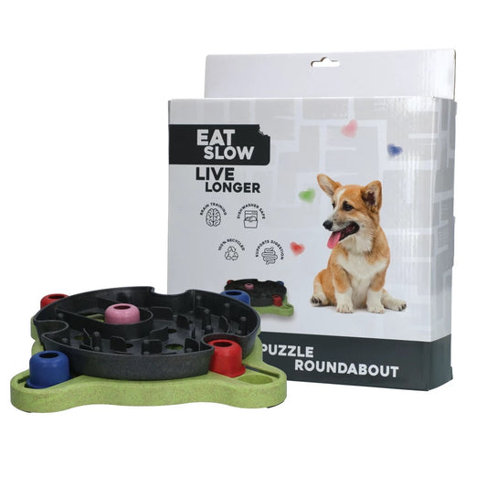 EAT SLOW LIVE LONGER PUZZLE ROUNDABOUT