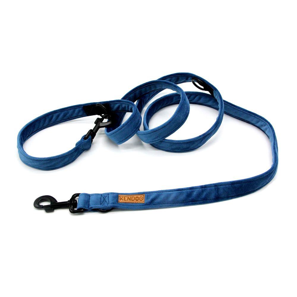 KENDOG SMYCZ PRZEPINANA VELVET BLUE 300CM