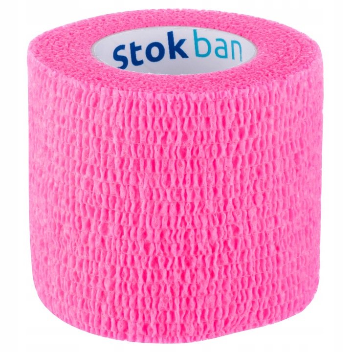 STOKBAN ELASTYCZNY BANDAŻ SAMOPRZYLEPNY 5CM/4,5M RÓŻOWY
