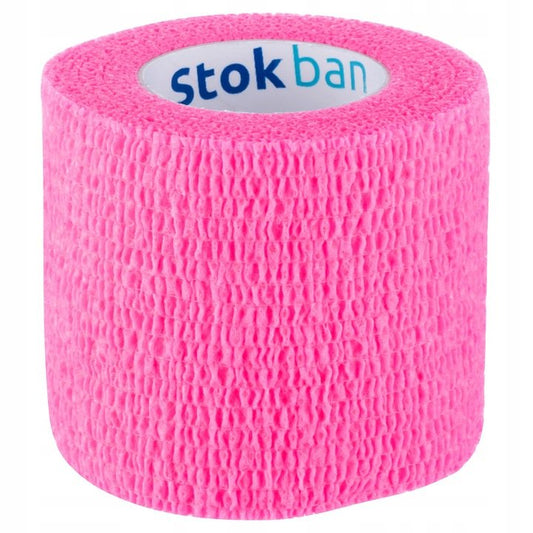 STOKBAN ELASTYCZNY BANDAŻ SAMOPRZYLEPNY 5CM/4,5M RÓŻOWY