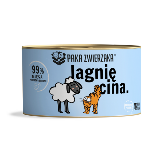 PAKA ZWIERZAKA MOKRA KARMA DLA KOTA JAGNIĘCINA 200G