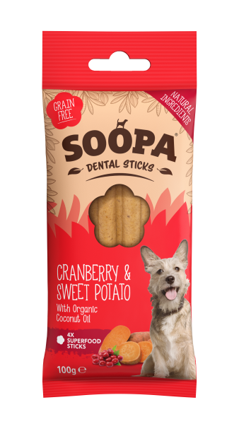 SOOPA STICKS PRZYSMAK DLA PSA CRANBERRY & SWEET POTATO