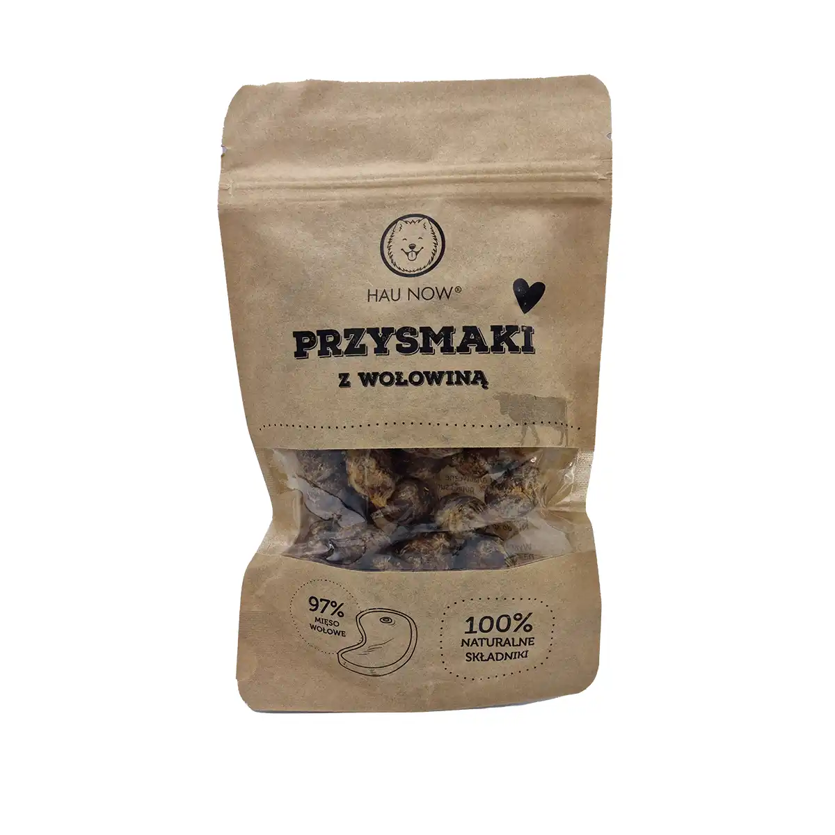 HAUNOW MIĘSNY PRZYSMAK PRZYSMAKI DLA PSA WOŁOWINA 100G