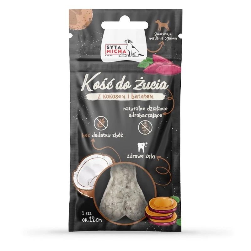SYTA MICHA GRYZAK DLA PSA KOŚĆ KOKOS Z BATATEM 12CM