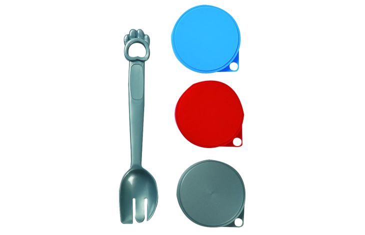 FLAMINGO CAN LIDS DIAM 7,5 CM AND SPOON REESE
