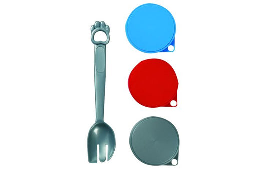 FLAMINGO CAN LIDS DIAM 7,5 CM AND SPOON REESE