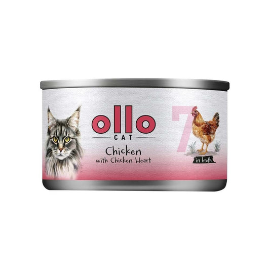 OLLO MOKRA KARMA KOT NR7 KURCZAK SERCA Z KURCZAKA 70G