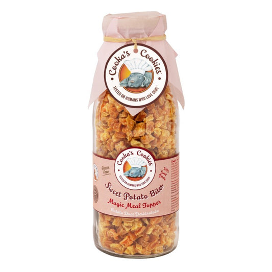 COOKAS COOKIES PRZYSMAKI DLA PSA SWEET POTATO BITES KĄSKI ZE SŁODKIEGO ZIEMNIAKA 250G