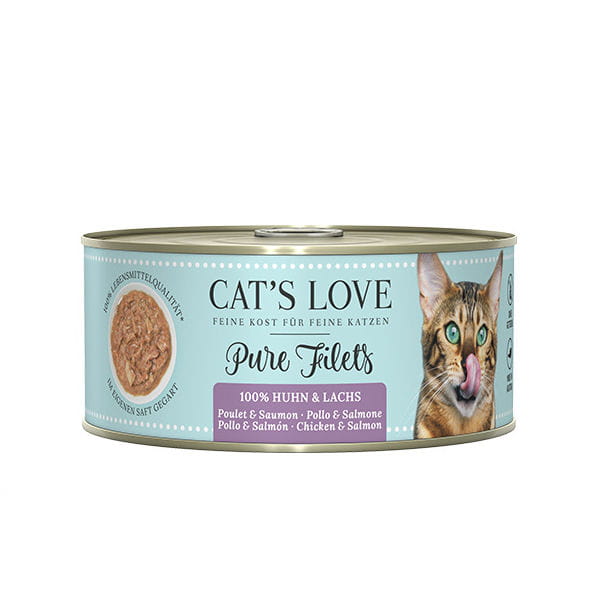 CAT'S LOVE MOKRA KARMA DLA KOTA FILET PUR LACHS HUHN 100G