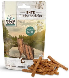 WILDES LAND CAT FLEISCHSTICKS ENTE PATYCZKI Z KACZKI 50G