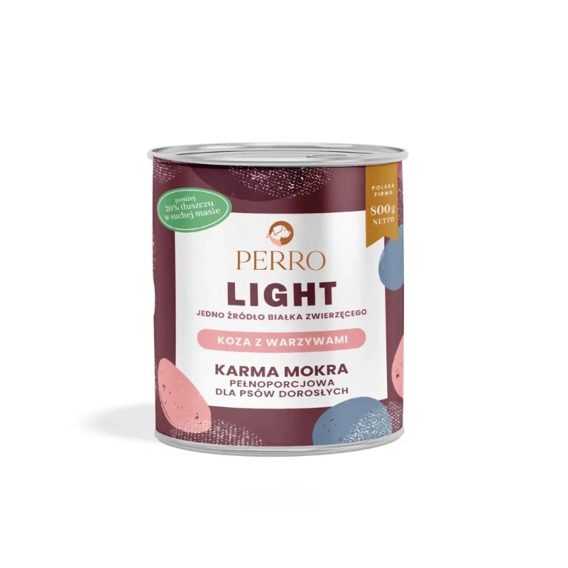 PERRO LIGHT MOKRA KARMA DLA PSA KOZA Z WARZYWAMI 800G