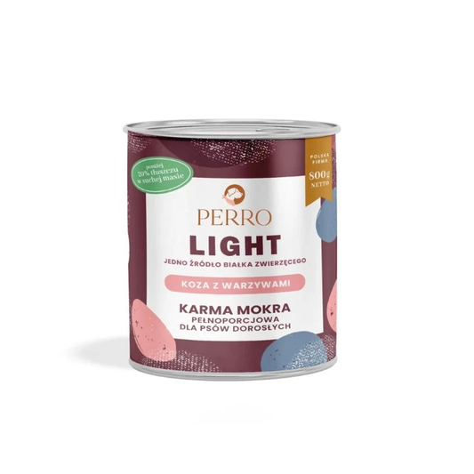 PERRO LIGHT MOKRA KARMA DLA PSA KOZA Z WARZYWAMI 800G