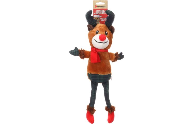 FLAMINGO CHRISTMAS TOY JEFFRA REINDEER BROWN 25X11X50CM