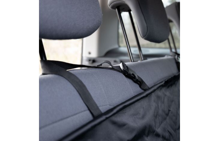 FLAMINGO CAR SEAT COVER LOGI CAN BE SPLIT IN TWO CLOSED HAMMOCK MODEL BACK SEAT BLACK 145X130CM